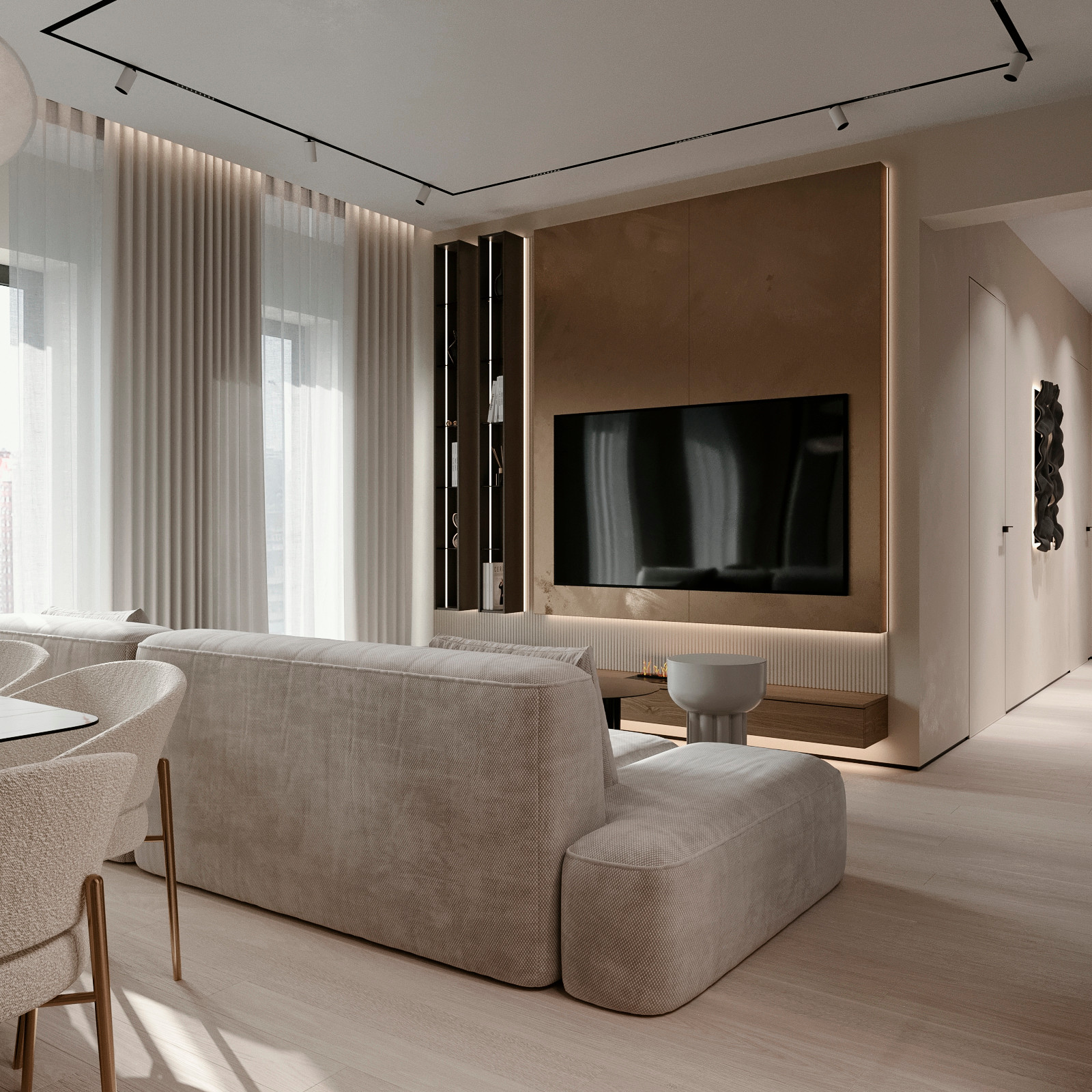 Гостиная. Апарт-комплекс Sky View