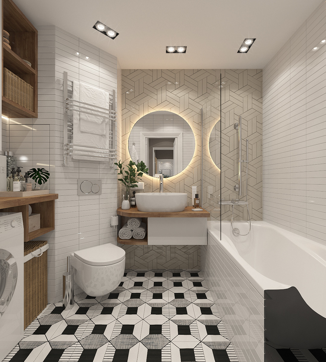 Квартира на Осташковском проезде  в скандинавском стиле