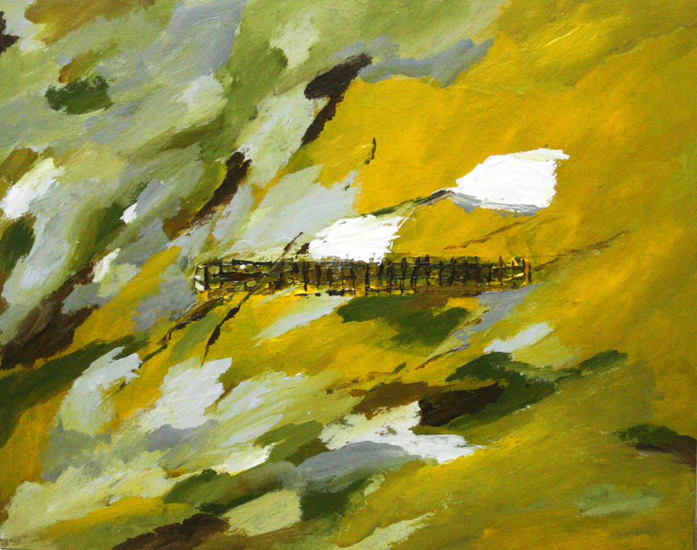 "Trapped" Tulips Original Painting By Mavis Contemporary Paintings