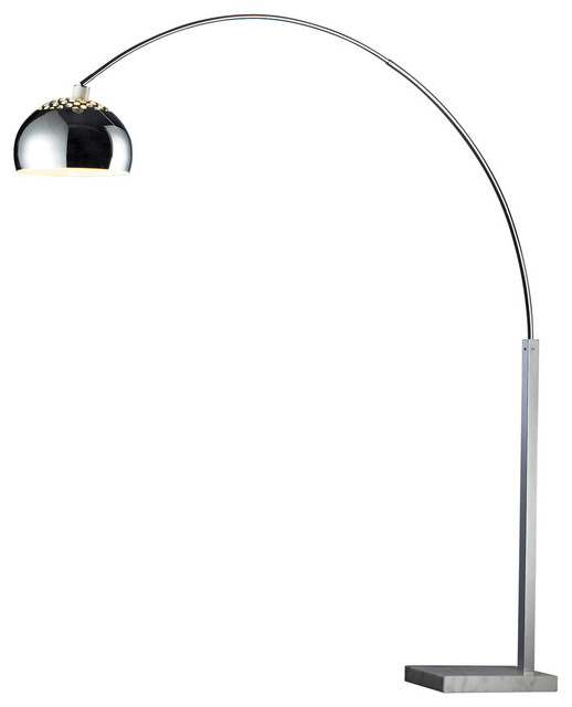 Penbrook Arc Floor Lamp Contemporary Lamps By Elk Group Penbrook Arc Floor Lamp Silver Plated With White Marble Standard