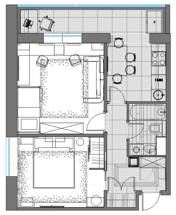 Технологичная квартира для молодой пары