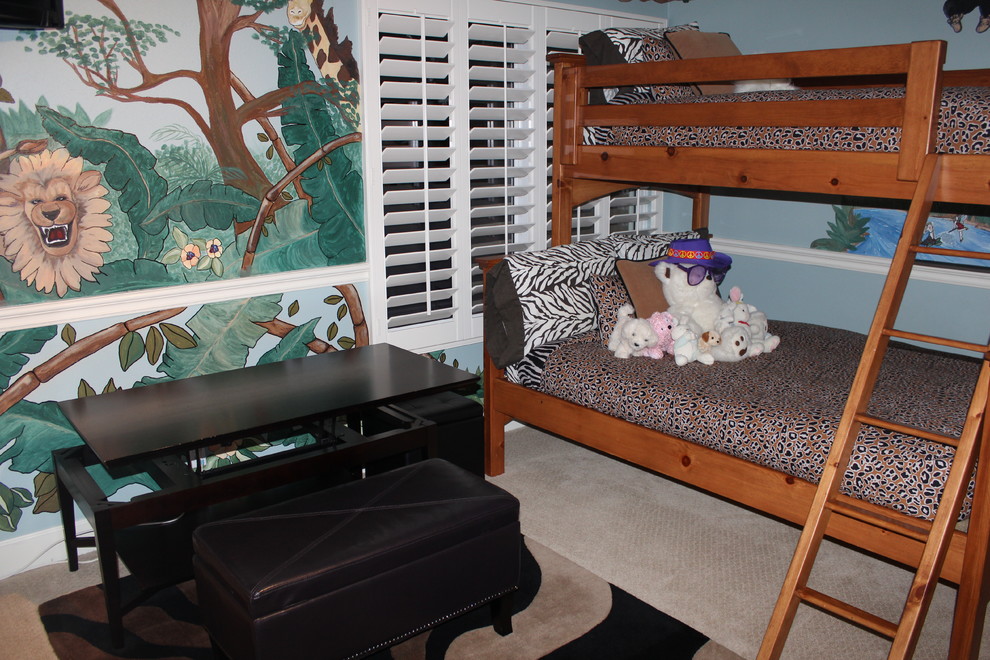 This is an example of a tropical kids' room in Orange County.