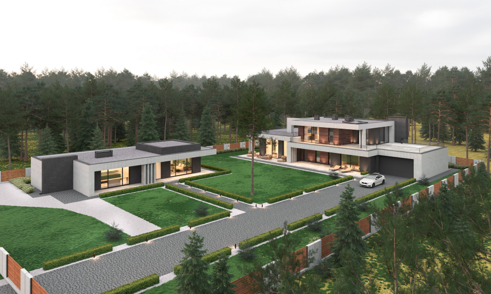 Дом в сосновом лесу