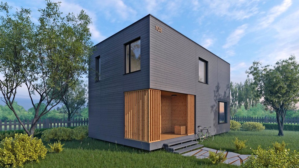 Двухэтажный дом 10.8 х 6.2 м. с тремя спальнями