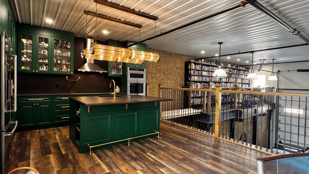 Custom kitchen design at Iron Gate Motor Condos, Naperville IL-British racing ca