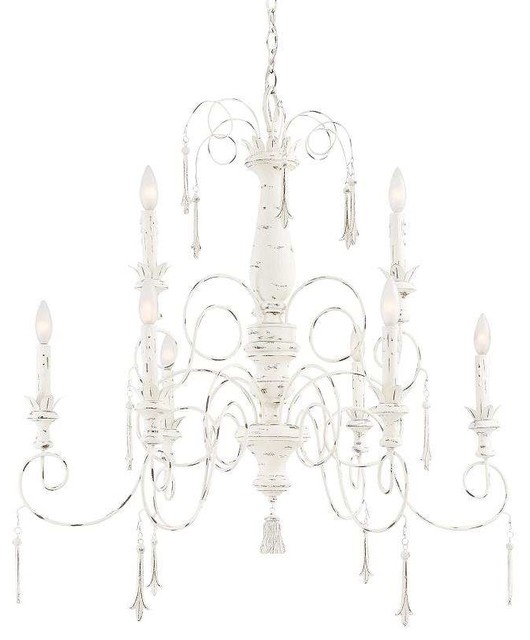 Minka Lavery 1239-648 Accents Provence Chandelier In Provencal Blanc