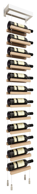 12-Bottle Wall Mounted Buoyant Cable Wine Rack