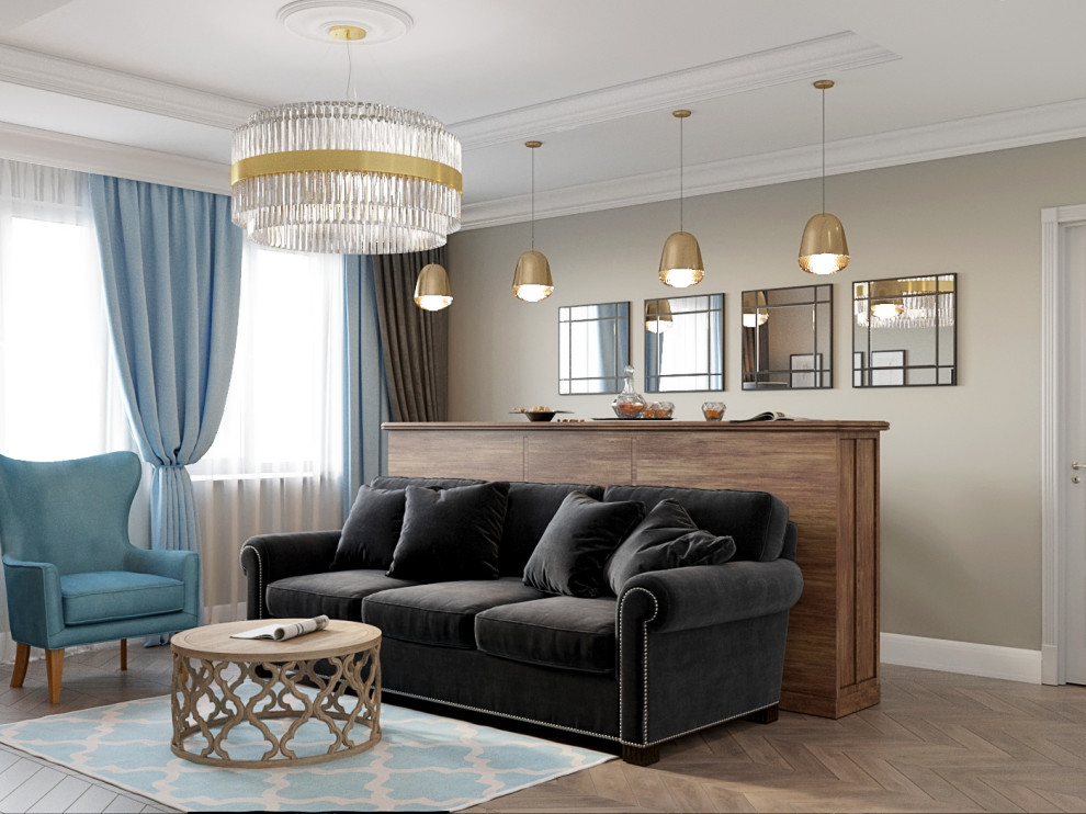 гостиная с барной стойкой