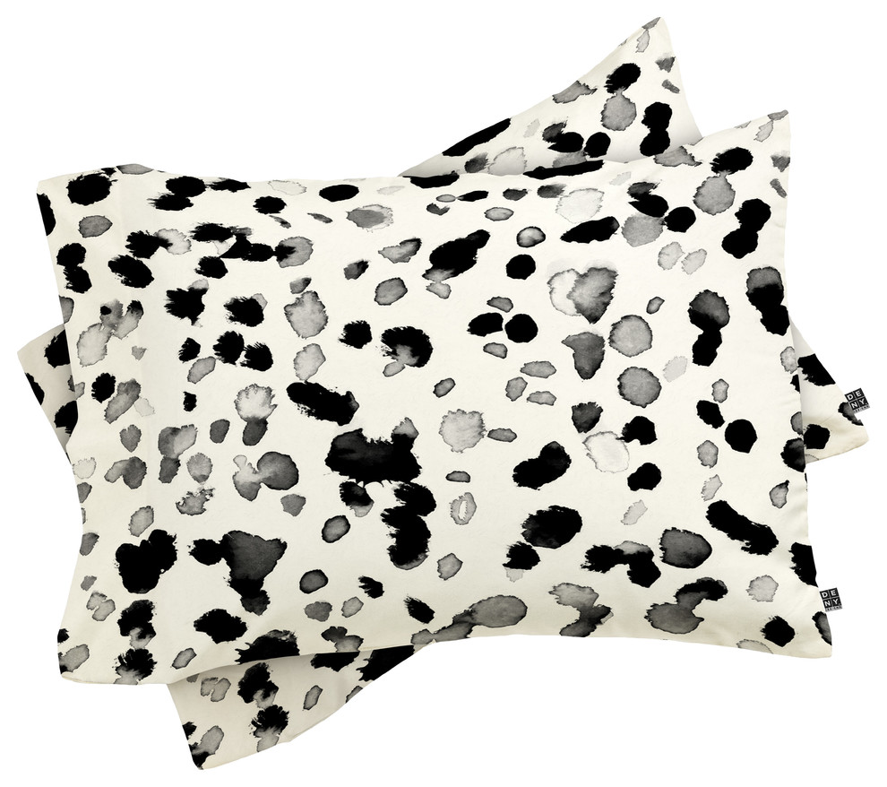 Deny Designs Amy Sia Animal Spot Gray Pillow Shams, Queen