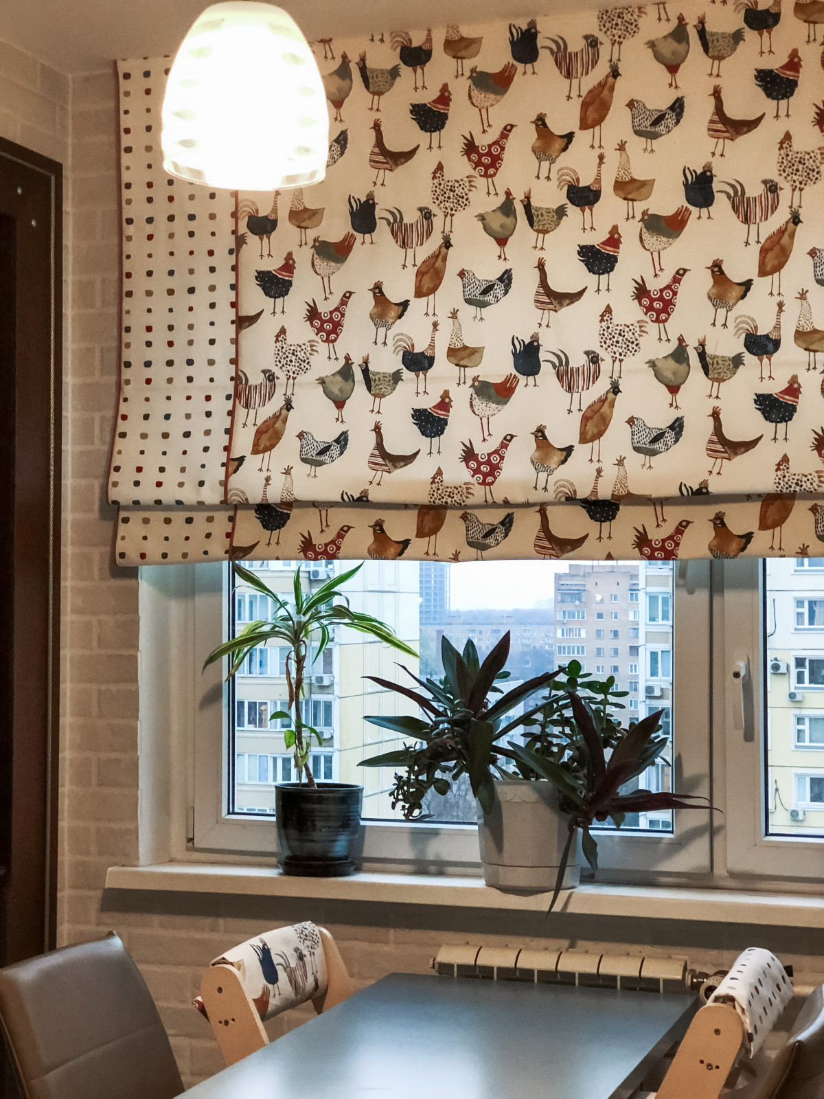 римская штора в стиле английского загородного дома