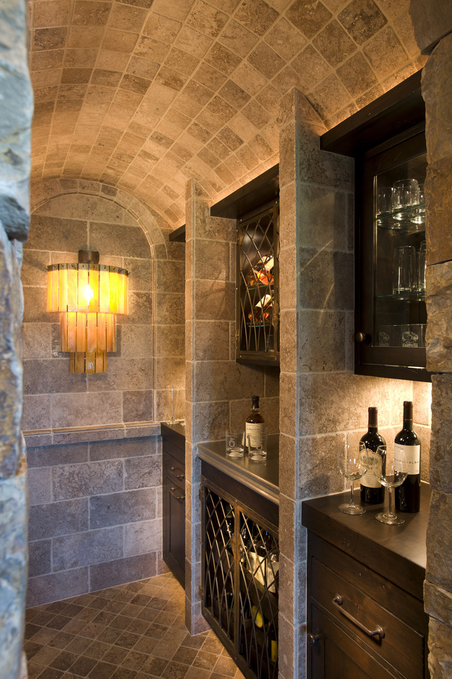 Inspiration for a country wine cellar in Minneapolis.