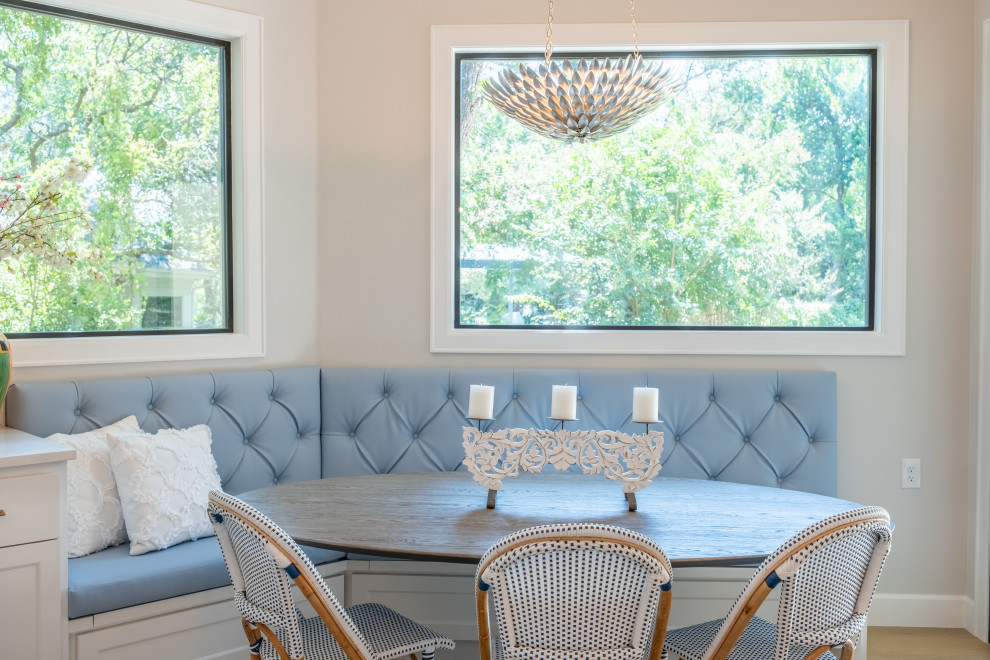 Transitional dining room photo in Austin