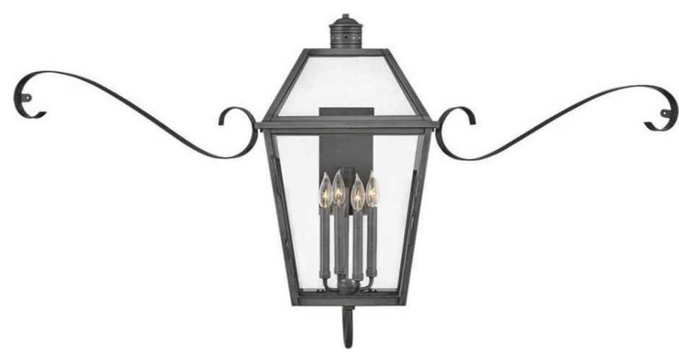 Heritage Nouvelle 4 Light Outdoor Wall Light, Blackened Brass ...