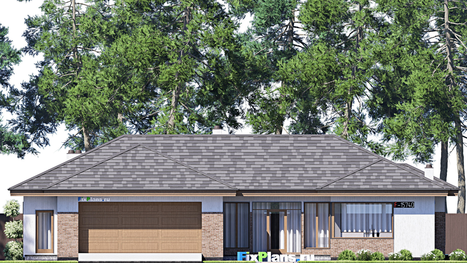 Проект одноэтажного дома 24х22м S348м2 F-15740