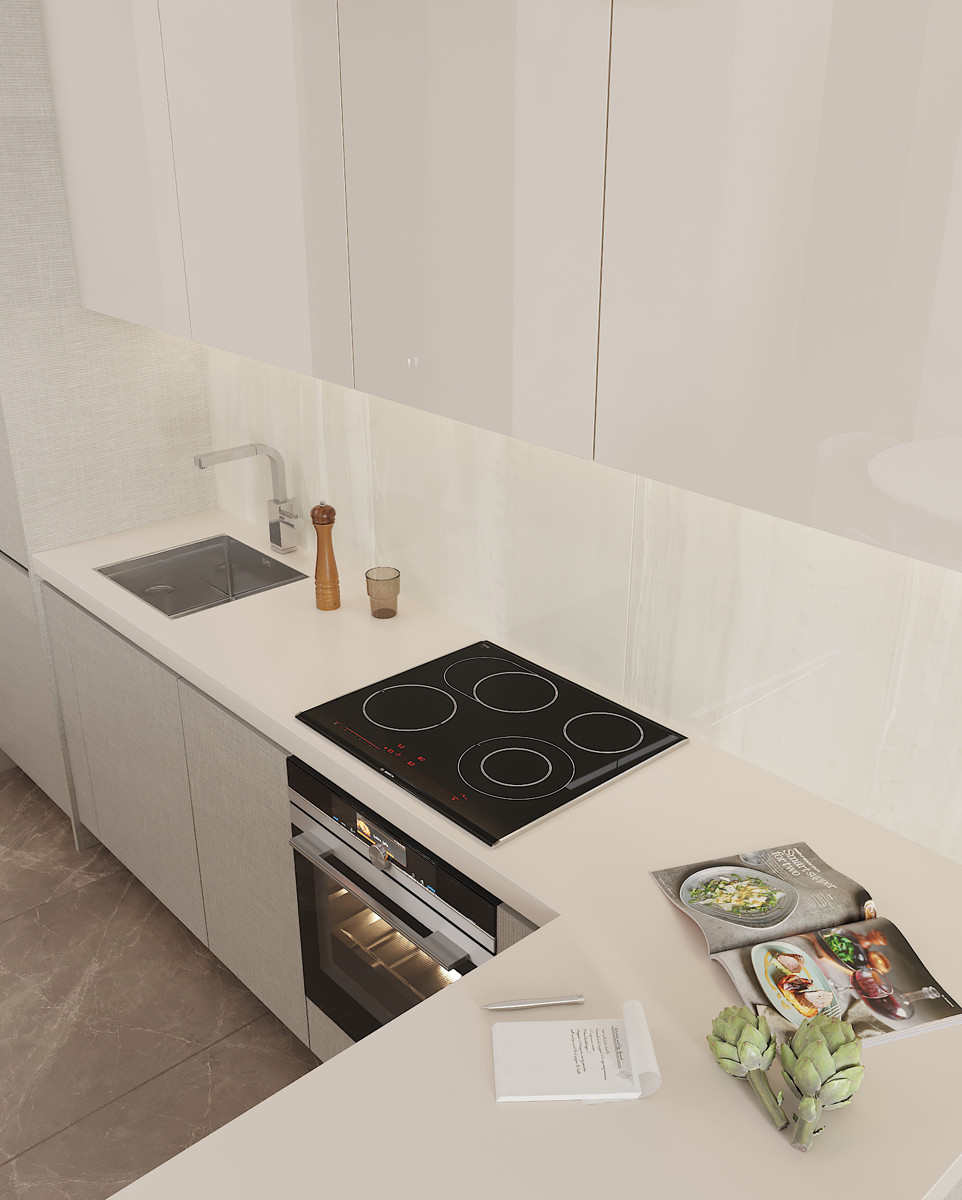 Современный дзен. ЖК Переулок Бульварный. Визуализация.