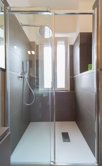 Yellow contemporary-bathroom