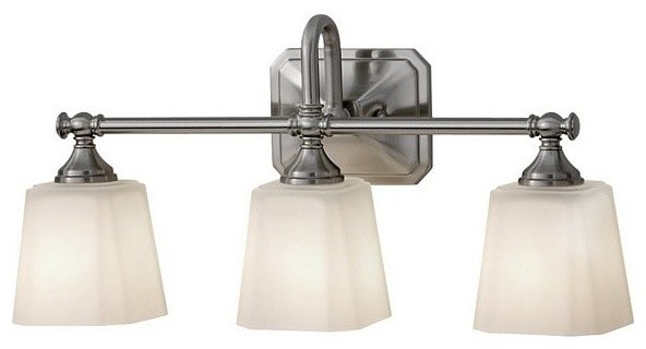 Murray Feiss Vs19703 Concord 3 Light Bathroom Vanity 3 Bulb Brushed Steel Vanity Strip