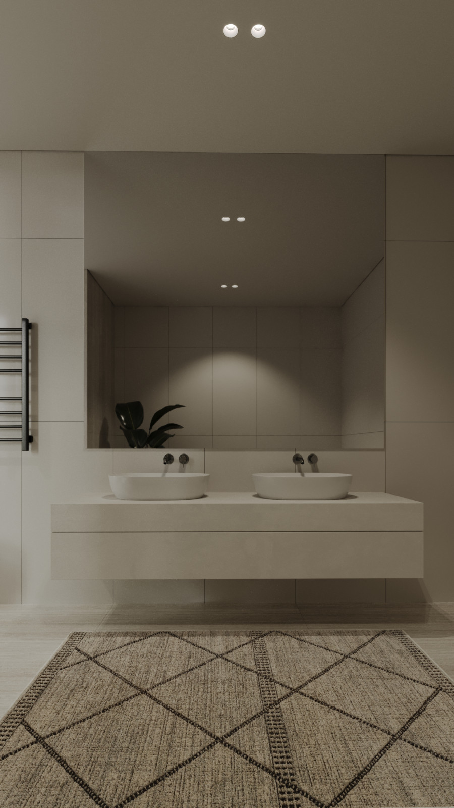 Санузел в проекте загородного дома The CUBE