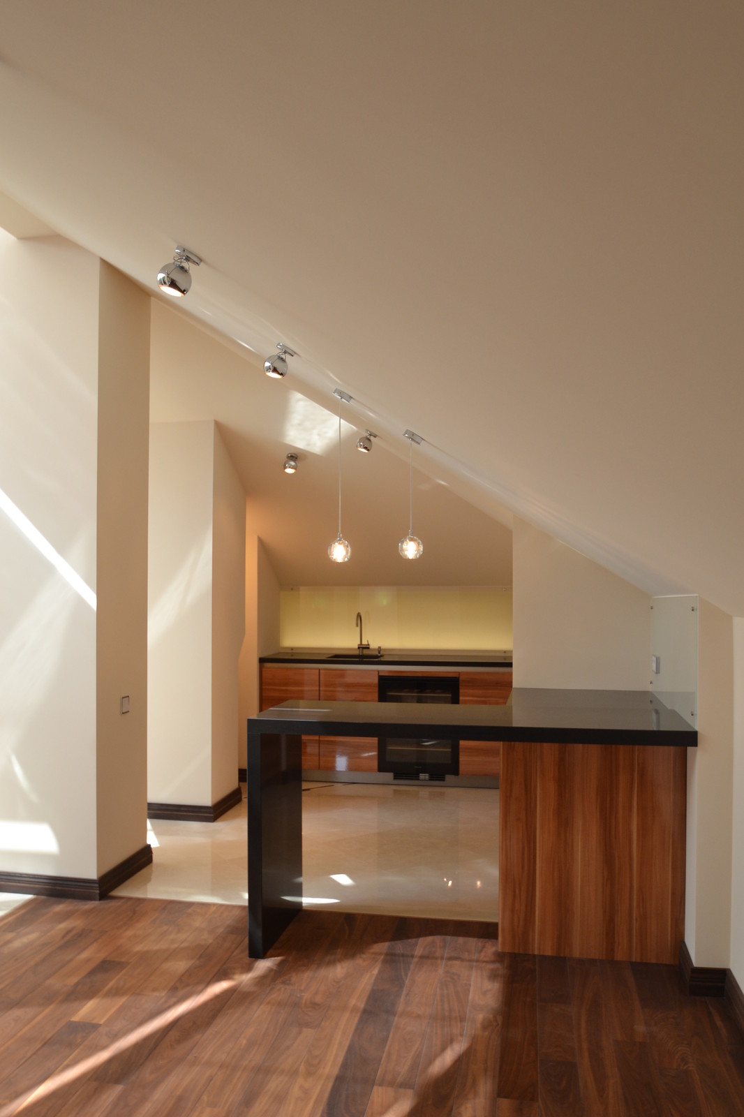 Загородный дом - 120 кв.м. мансарда, расположение кухни и душевой. Реализация.