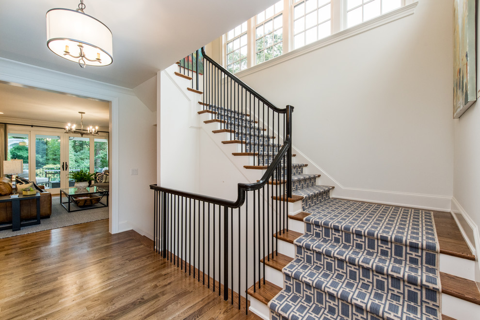 Midcentury staircase in Raleigh.