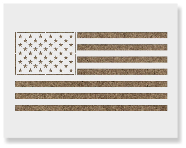 American Flag Stencil on Reusable Mylar for Crafts - Contemporary