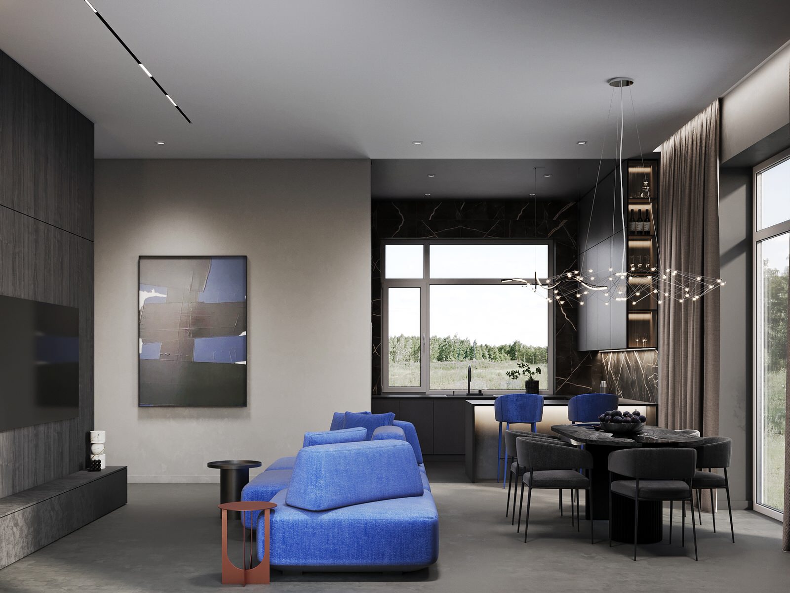 Кухня-гостиная в Идиллии