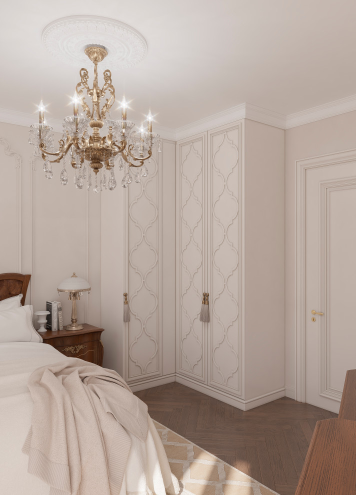 Квартира в классическом стиле с существующей мебелью.