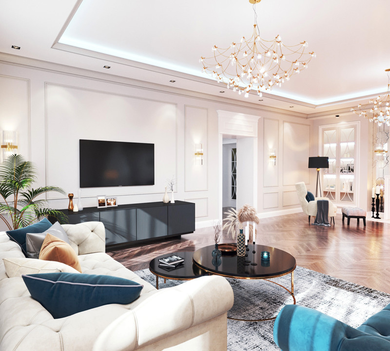 Дизайн-проект интерьеров  дома в поселке «Горный»,проектируемая площадь:188.6 м2