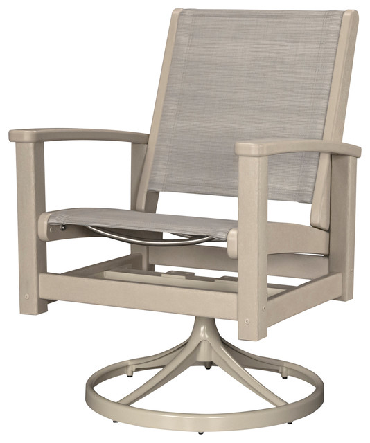 Coastal Swivel Rocker Contemporary Outdoor Rocking Chairs by POLYWOOD