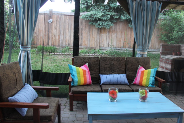 Eclectic Patio Toronto outdoor pergola curtains eclectic-patio