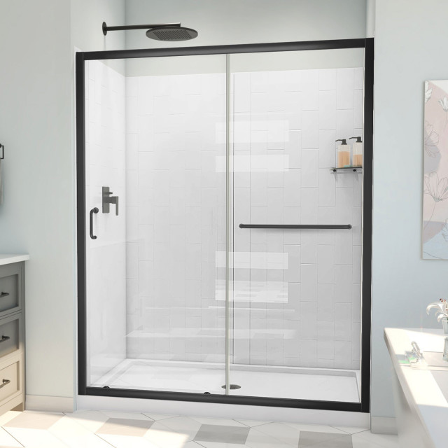 DreamLine D2096036XXC0009 InfinityZ 36x60" Sliding Shower Door, Base