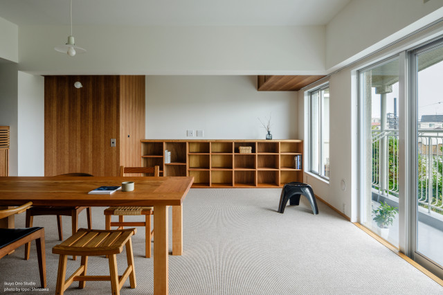 木 kobako 箱 の家 moderne-japonais-salon