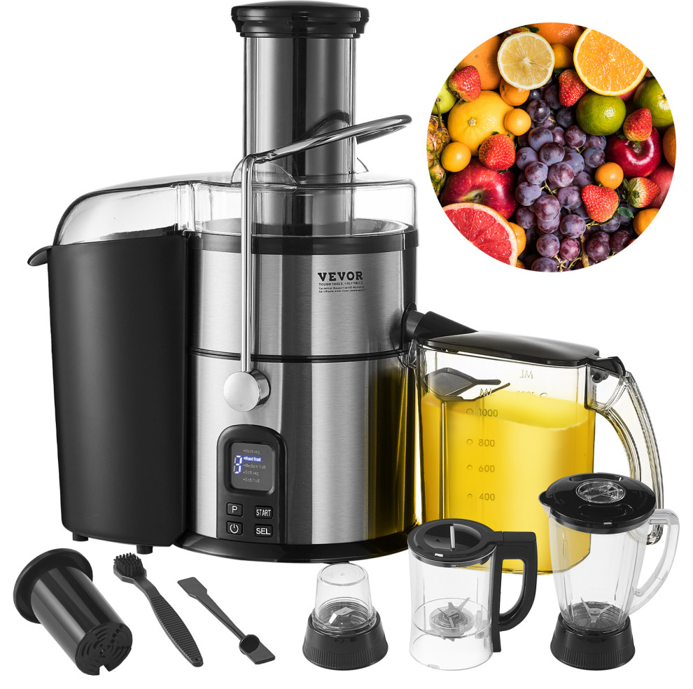 VEVOR Centrifugal Juicer Machine Fruits Vegetables Juice Extractor 850W