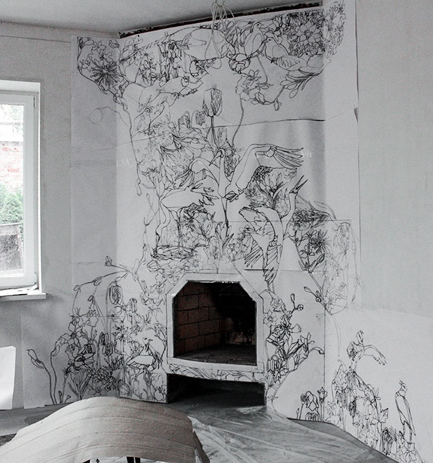 Действующий угловой камин "Симфония Донского Края"