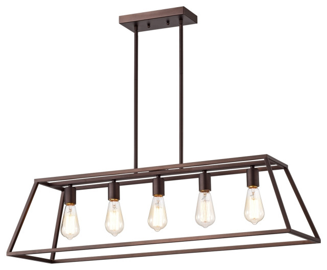 Ironclad Industrial 5Light Oil Rubbed Bronze Island Pendant Ceiling