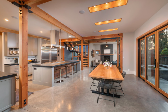 Willow Residence rustic-dining-room