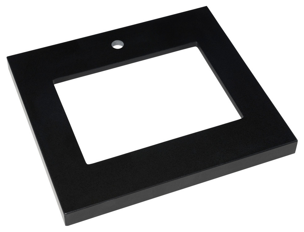 Ronbow Techstone Wide Appeal 24"x19" Vanity Top, Broad Black, 2" Thick