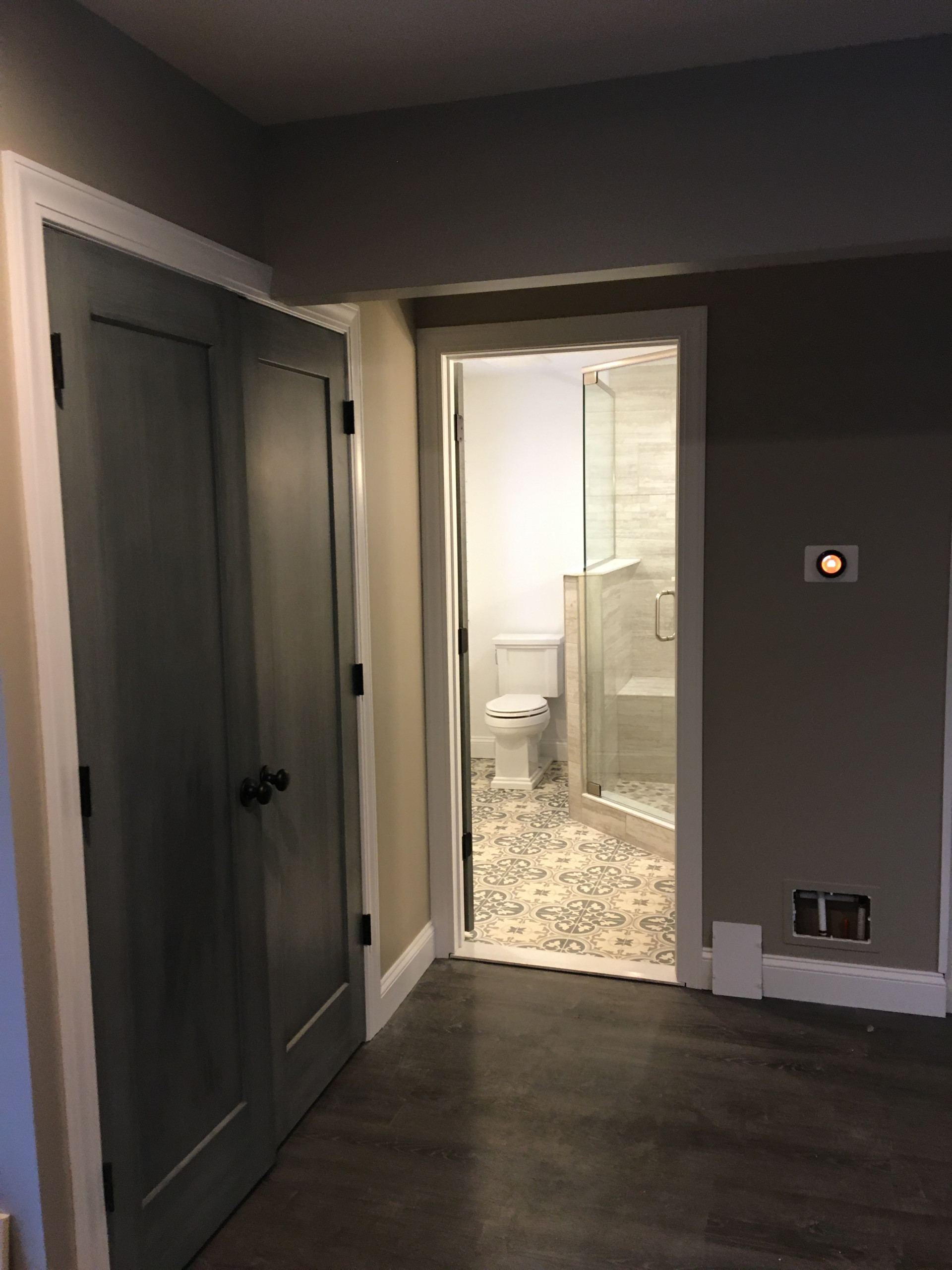 Custom bathroom and back room office/workout/pet room