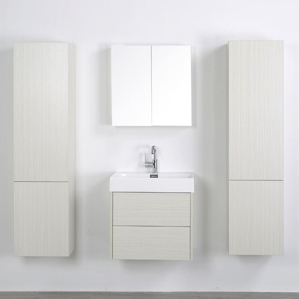 Streamline K1500-170-24-51MR2S 24 Inch Vanity With Side Cabinets & Mirror