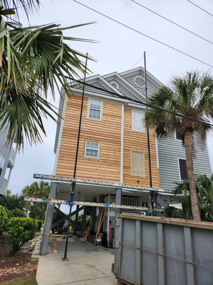 Exterior remodel / Windows / cider siding / paint