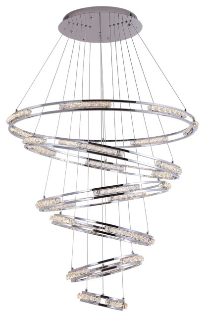 MIRODEMI® Verbania Luxury Ring LED Chandelier for Staircase, 21.7''