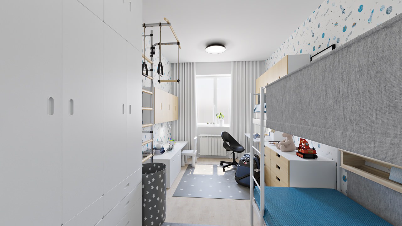 Двушка для семьи с двумя детьми, в которой жизнь кипит