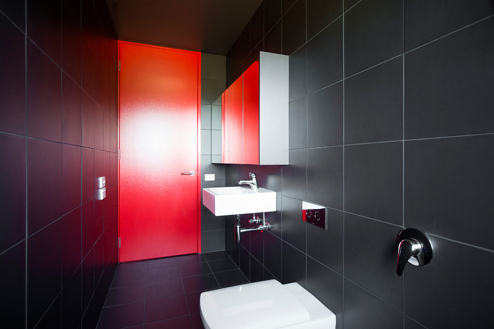 This is an example of a small contemporary bathroom in Hobart.