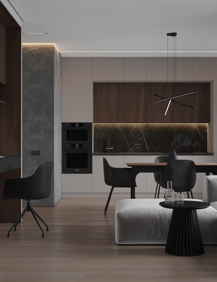 Мужской интерьер на 43кв.м ЖК "Фонвизина