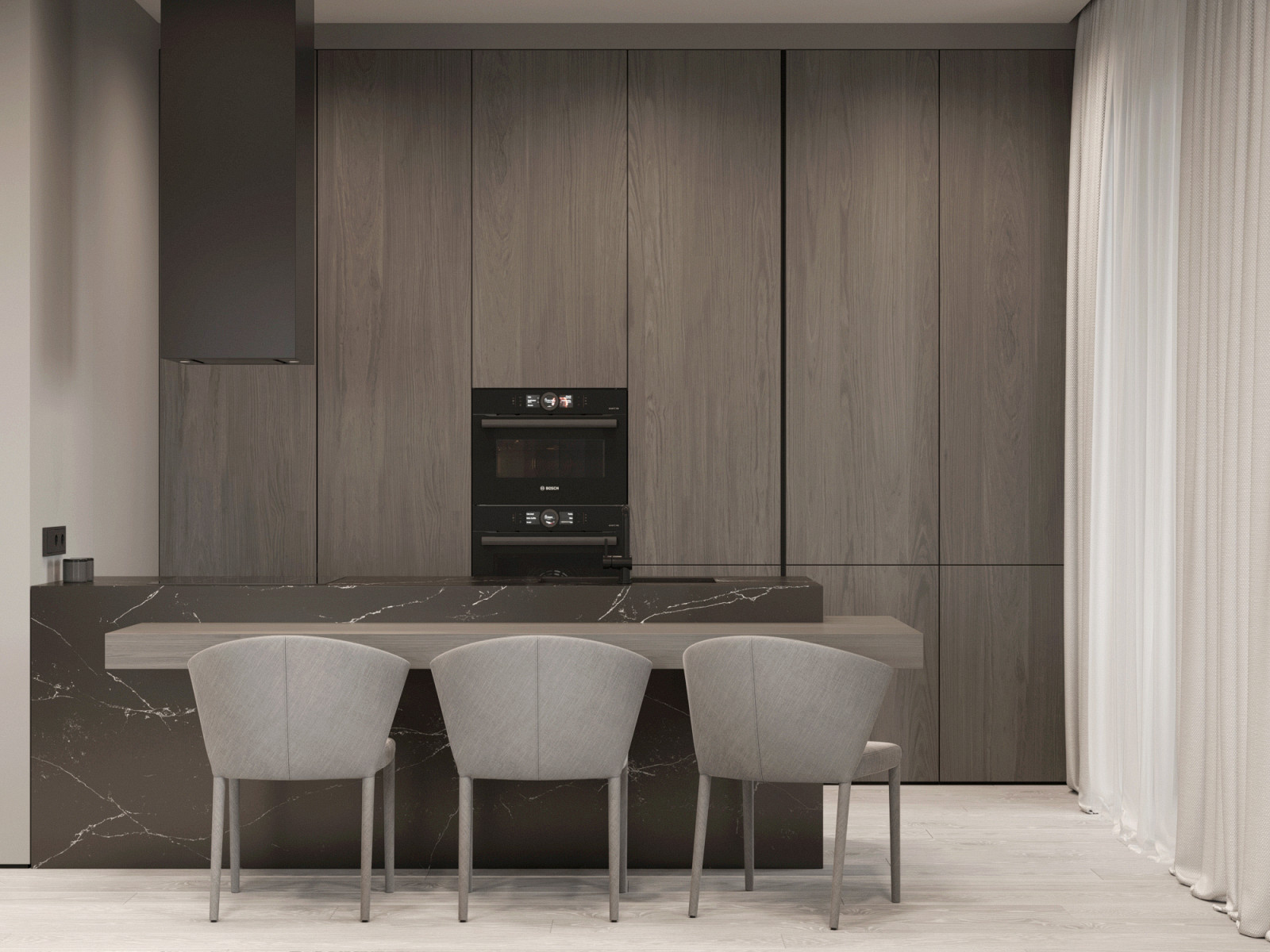 Кухня-гостиная из проекта по ул. Автономная