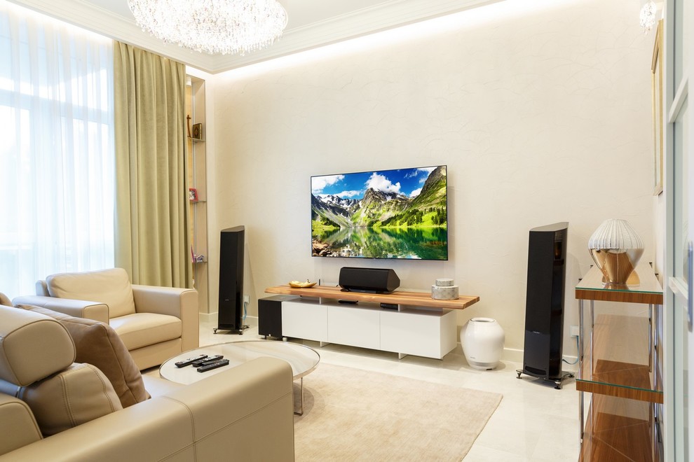 Стильный домашний кинотеатр «по-итальянски»