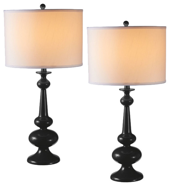 Luna Table Lamps in Black (pair)