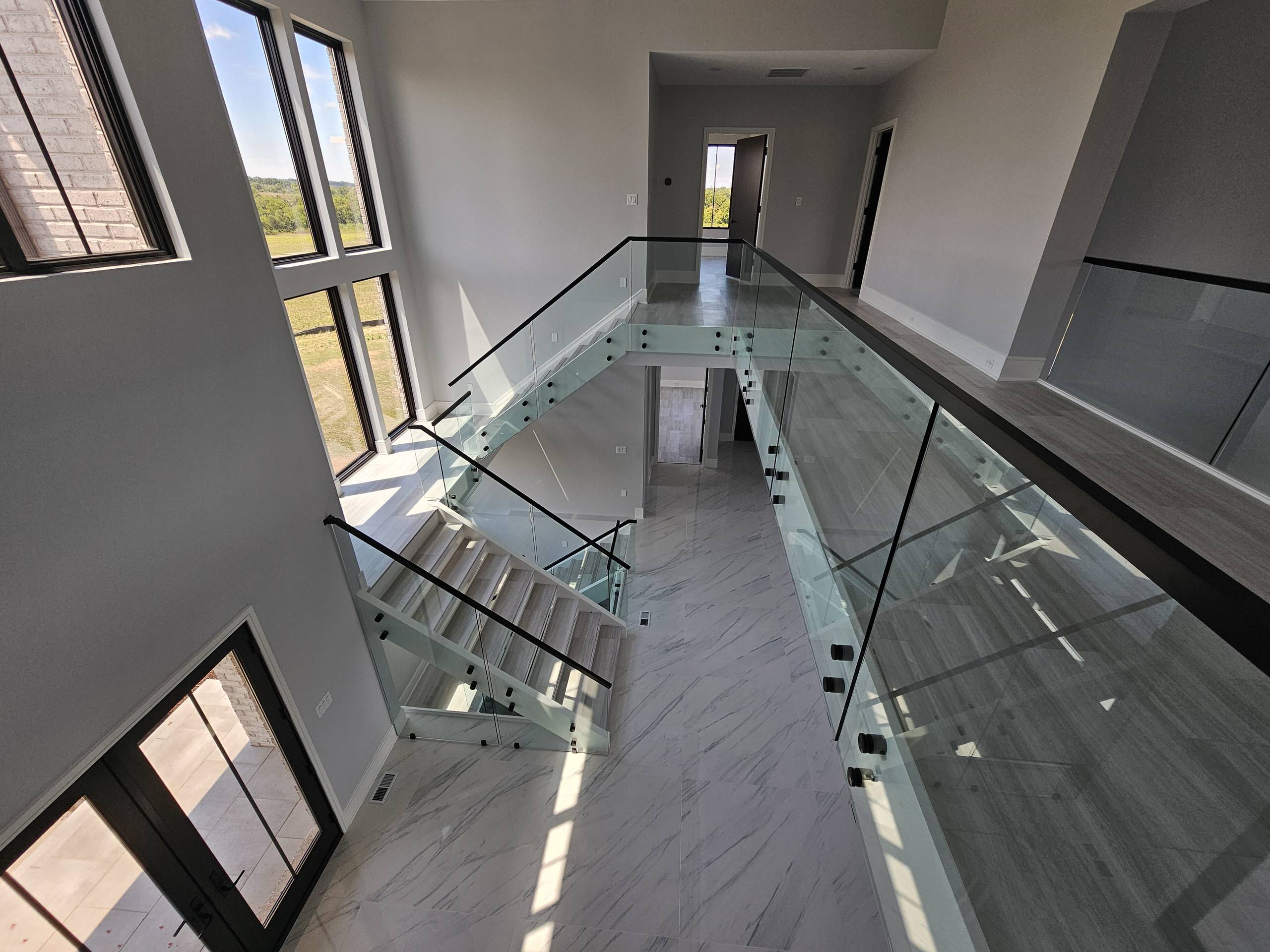 125_Modern Open Rise Stair with Glass Balustrade, Aldie, VA 20105