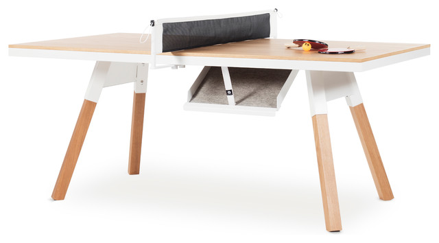 You and Me Oak Ping Pong Table Tennis by Rs Barcelona, White, 180 Small