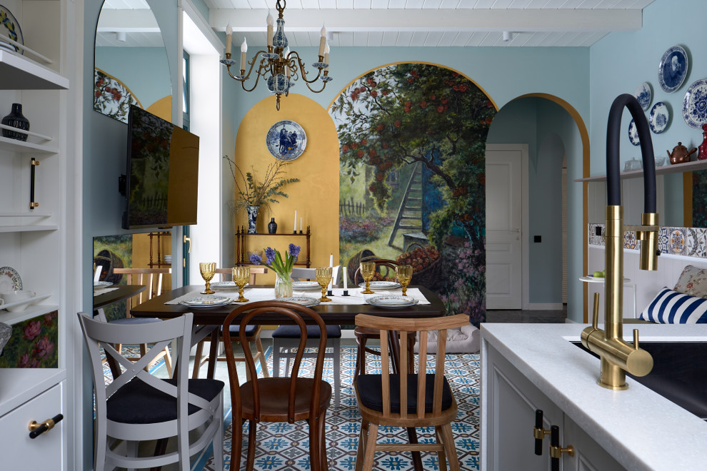 Кухня с котельной в шкафу